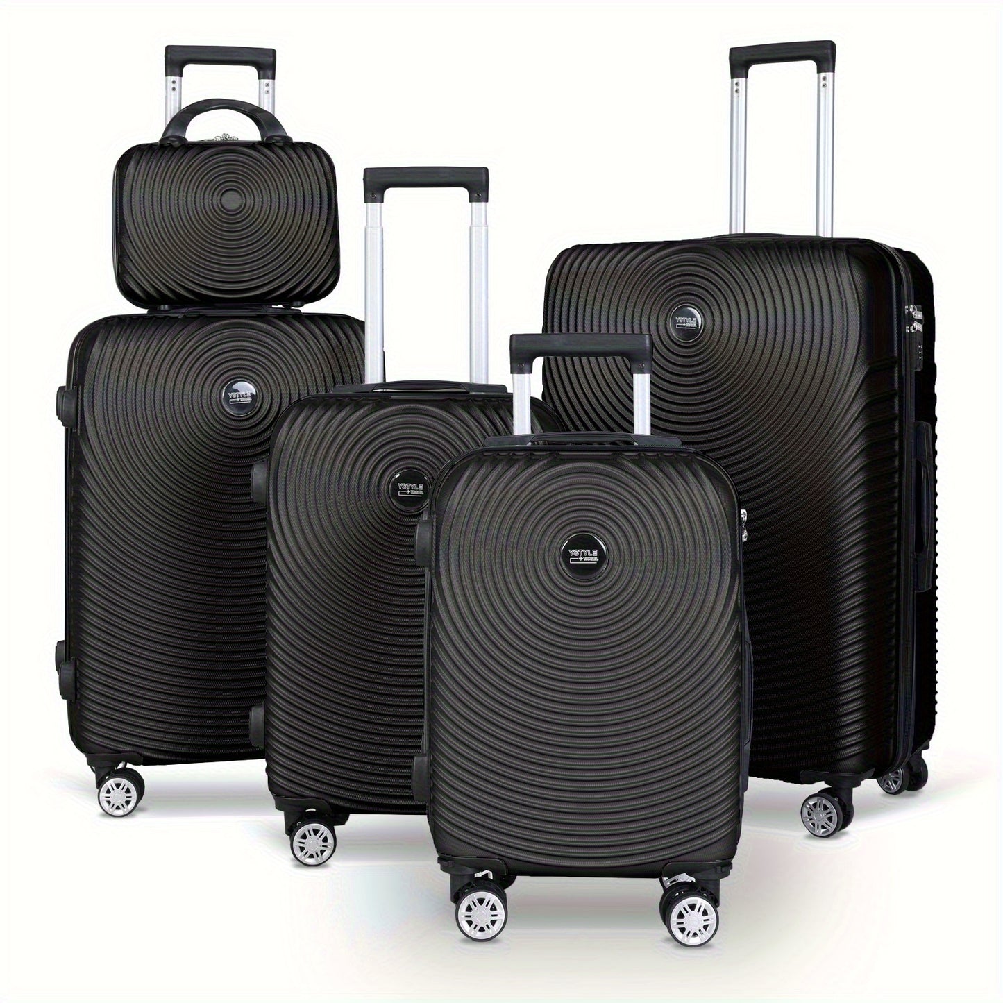 Set Valigie YSTYLE 3/5 Pezzi - Trolley ABS con Ruote Silenziose e Lucchetto TSA