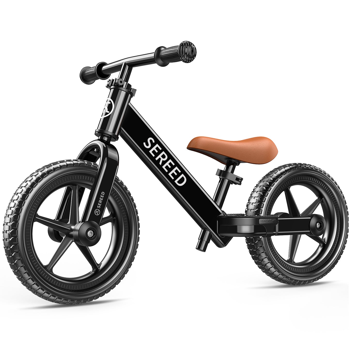 SEREED Balance Bike, 2025 Upgrade Toddler Balance Bike for 2-5 Years Old Boys & Girls, No Pedal Kids Bicycle Toys, Tool-Free Adjustment, Customize Plate with Stickers,