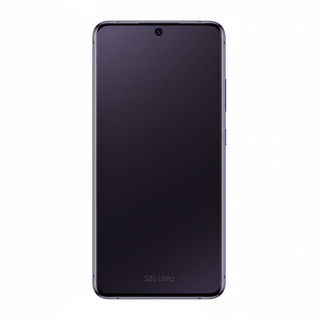 Smartphone S26 Ultra viola - Vista frontale display 7.0 pollici HD